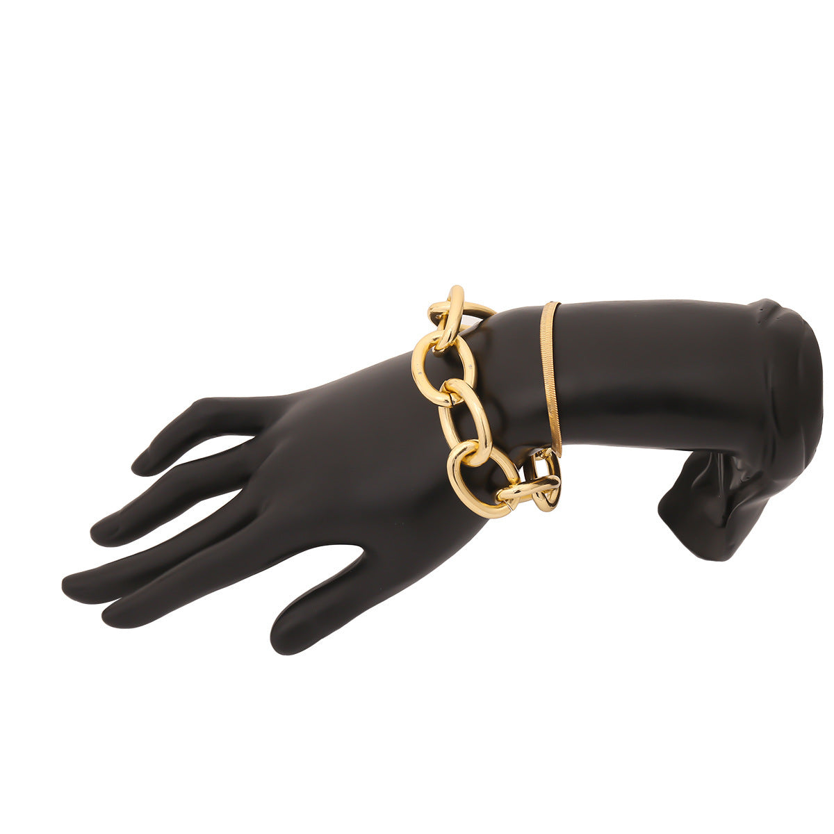 Geometric Punk Metal Bracelet Bangle Golden Fashion Jewelry Accessory Vintage Design Gift for Women Statement Piece