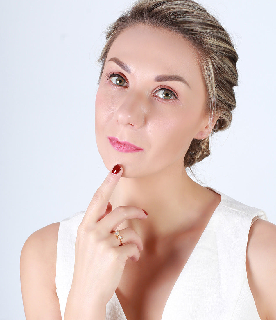 Butterfly Ring With AAA Zircon Inlay For Women Gift Jewelry