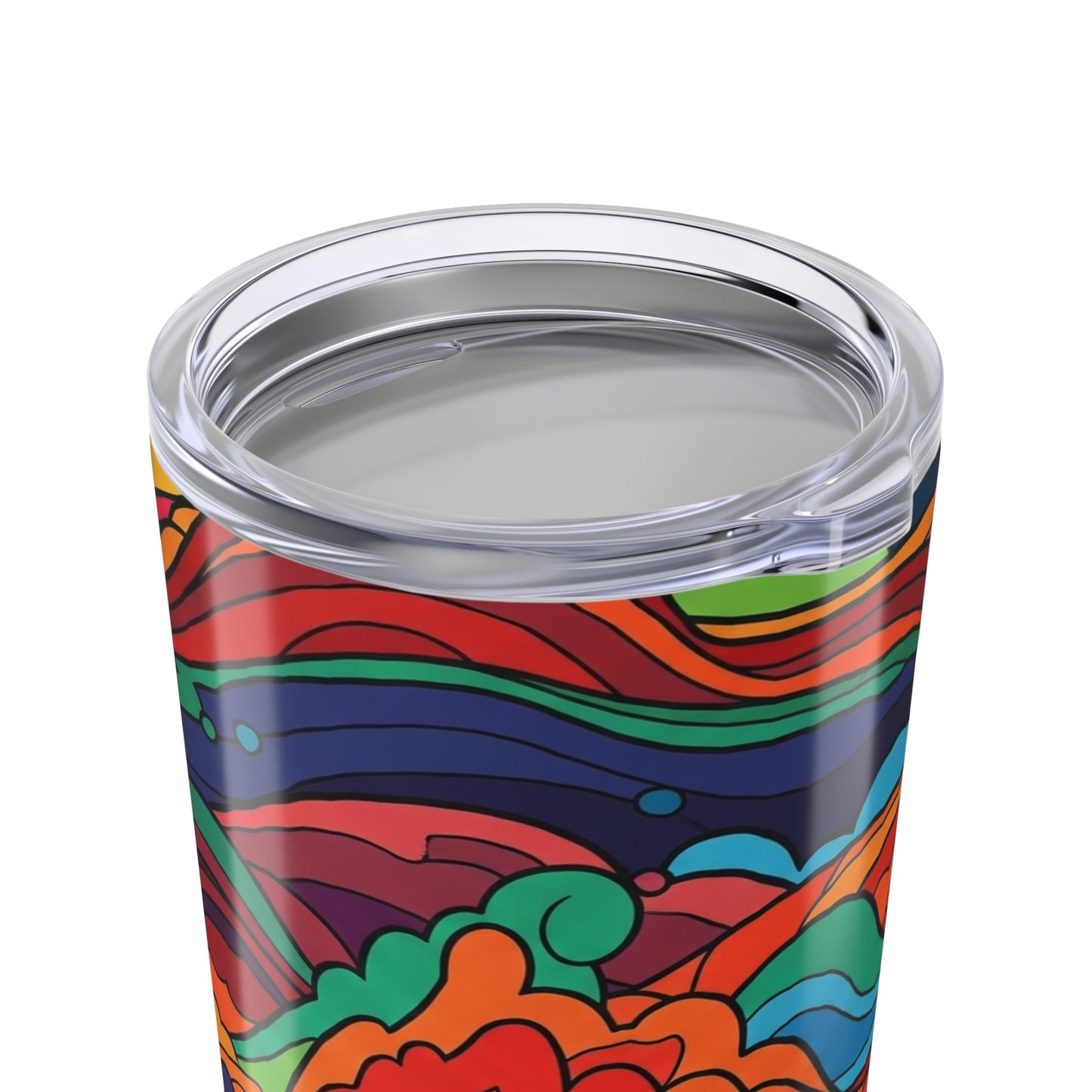 20 Ounce Stainless Steel Tumbler With Printed Graphic Double Wall Vacuum Insulated Leak Proof For Hot And Cold