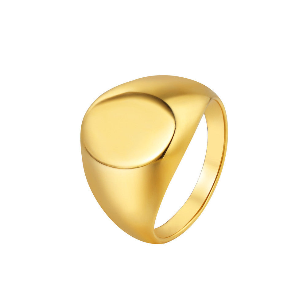 Unisex Titanium Steel Ring Glossy Oval Fashion Durable Everyday Wear Accessory Classic Jewels For Any Occasion