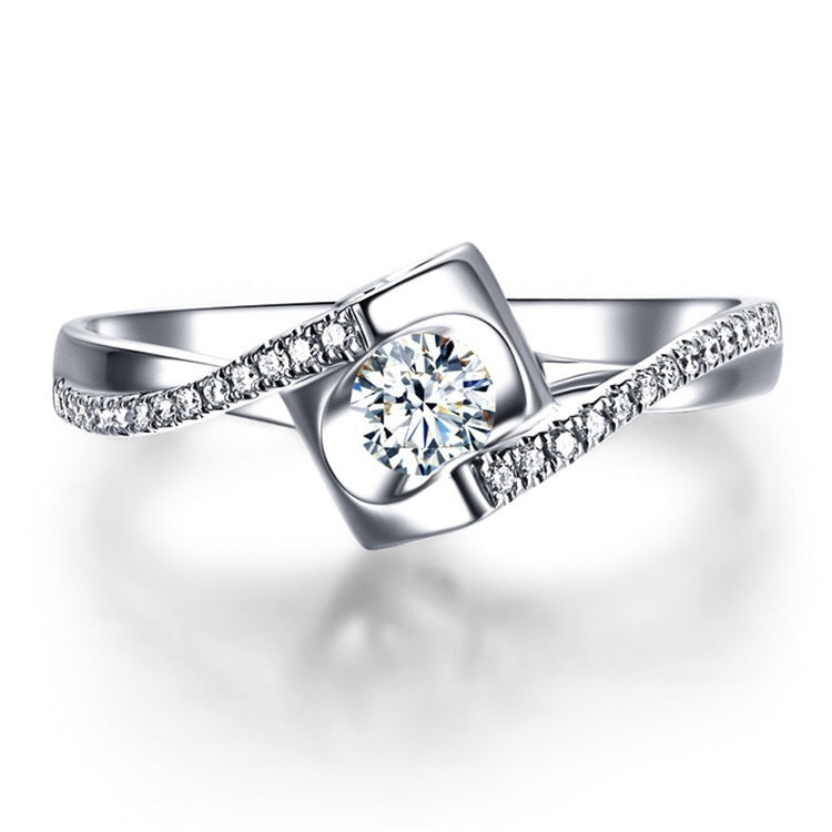 Heart Shaped Couple Rings With Stone Mosaic Adjustable Opening Copper Plated Korean Style For Couples Gift Set