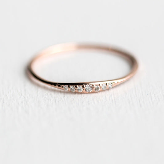 Womens Wedding Rings Delicate Diamond Design In Gold Silver Or Rose Gold Lightweight Alloy Band Anniversary Day