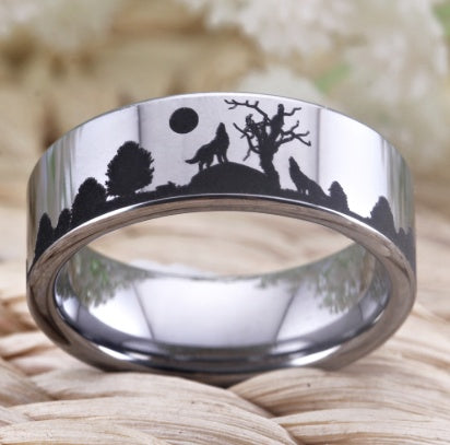 8mm Tungsten Wedding Ring For Men And Women Silver Unisex Band Jewelry Engagement Ring For Him Or Her Ideal Gift
