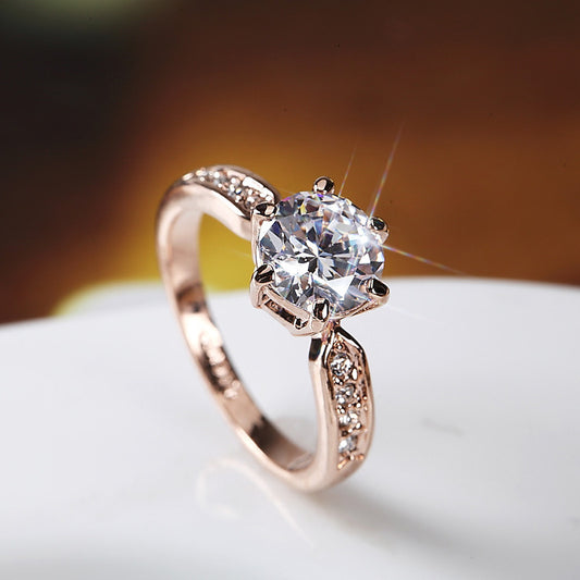 925 Sterling Silver Crystal Zircon Crown Ring For Women Sparkling Engagement Gift For Wedding Anniversary Idea