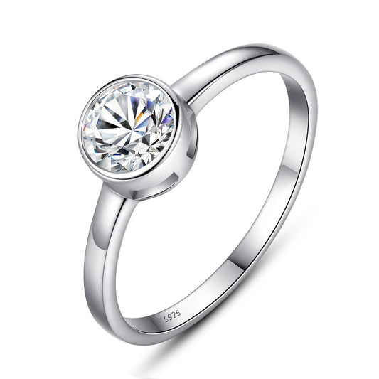 925 Sterling Silver Ring Geometric Zircon Stone Elegant Ring For Weddings Engagement Birthdays Gift Idea Today