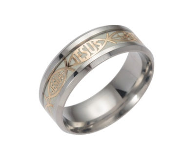 Luminous Titanium Steel Ring Glow In The Dark Unisex Bands For Men Women Durable Fashion Jewelry Gift Everyday