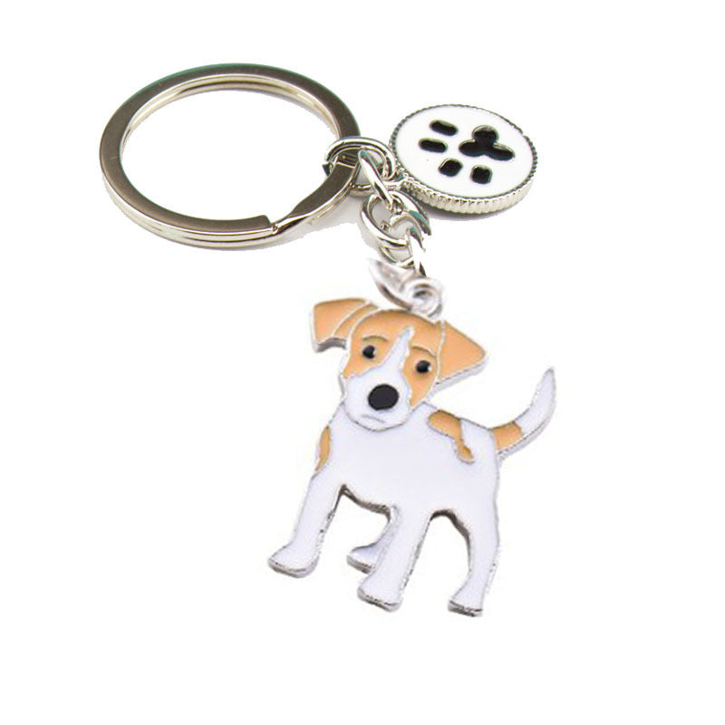 Unisex Metal Dog Bone Key Chain With Paw Print Charm Great Dane German Shepherd Key Ring With Durable Clip Pro