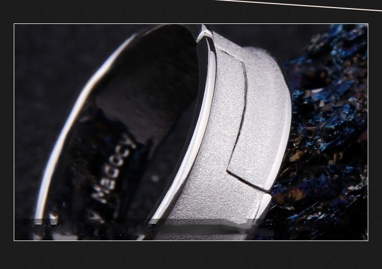 2 Dimensional Ring Opening Adjustable Men And Women Simple Bracelet Finger Jewelry Versatile Personality Ring