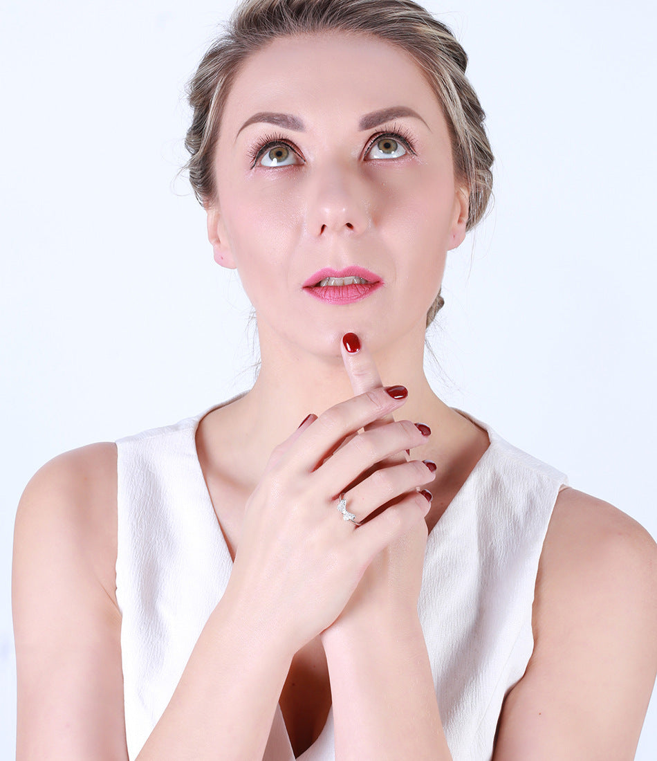 Butterfly Ring With AAA Zircon Inlay For Women Gift Jewelry