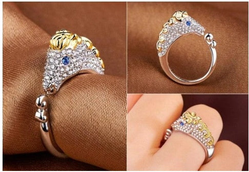 Zodiac Ring for Men and Women Unisex Alloy Jewelry Celebrating Sheep Tiger Dog and Horse Signs for Zodiac Fans