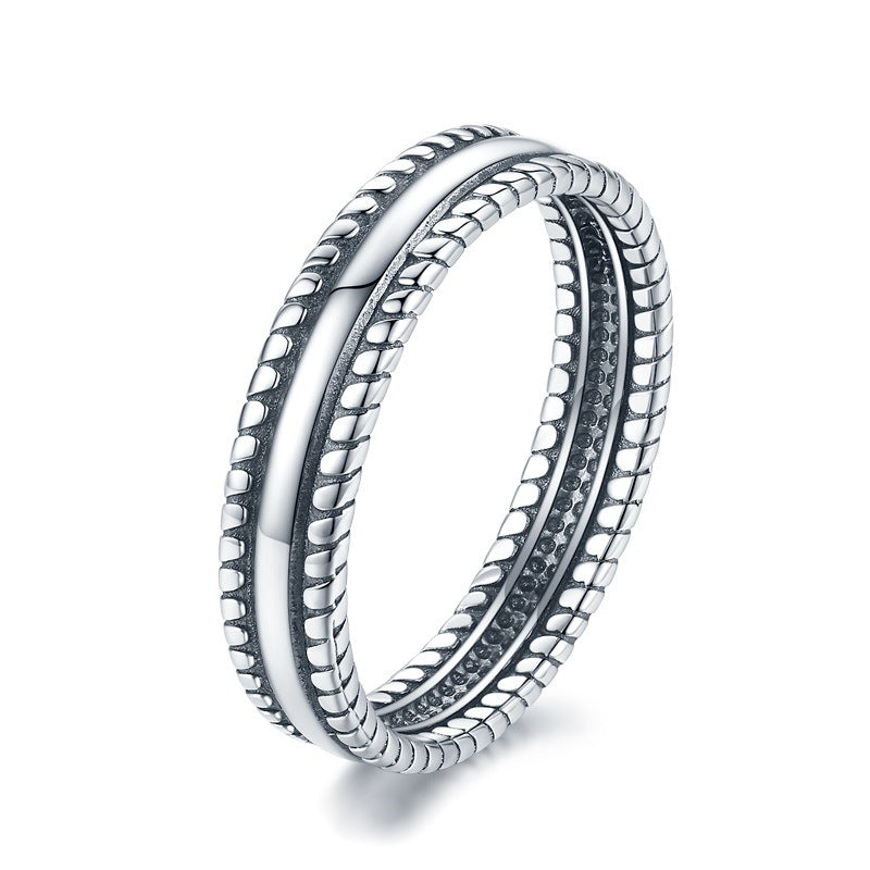 Womens Sterling Silver Rings With Gemstone Inlay Vintage 925 Silver Temperament Ring From Index Finger Fashion