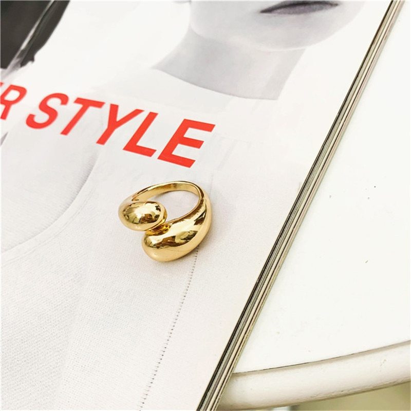 Gold Dome Ring Adjustable Chunky Statement Ring For Women Fashion Jewelry Durable High Quality Everyday Trendy