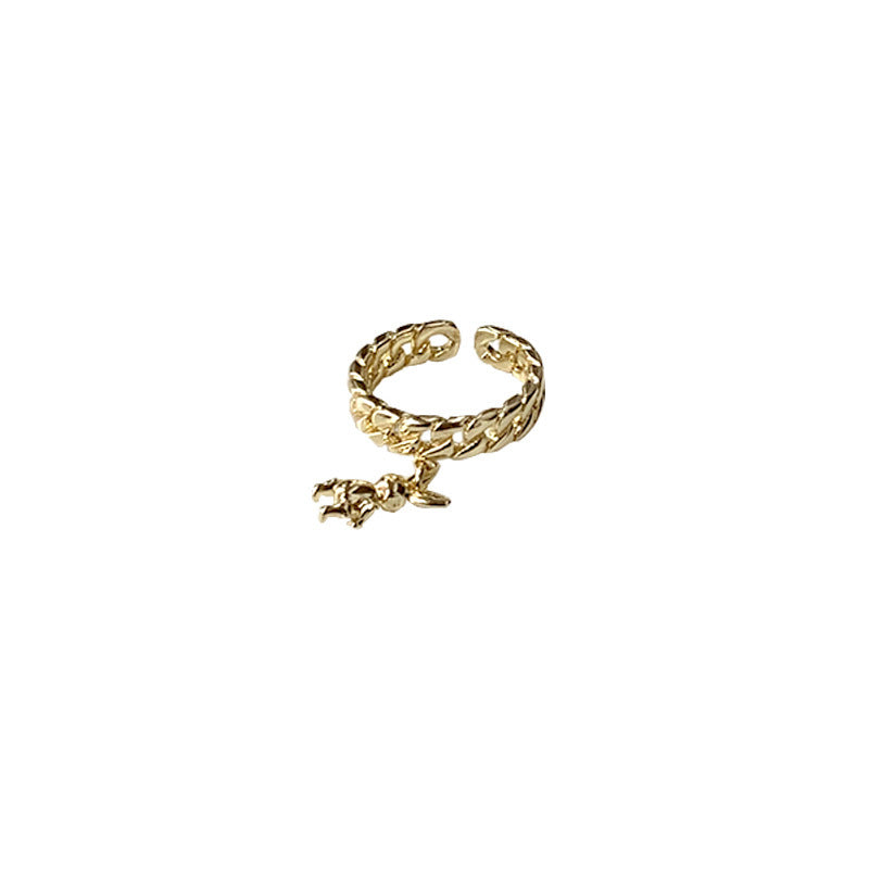 Brass Gold Plated Zodiac Animal Design Adjustable Ring For Daily Wear And Special Occasions Durable Daily Look