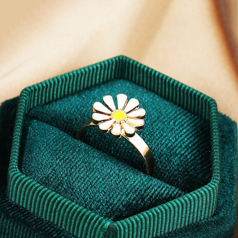 Adjustable Windmill Butterfly Sun Flower Ring Simple Versatile Popular Anti Pressure Golden Variants A B C D E