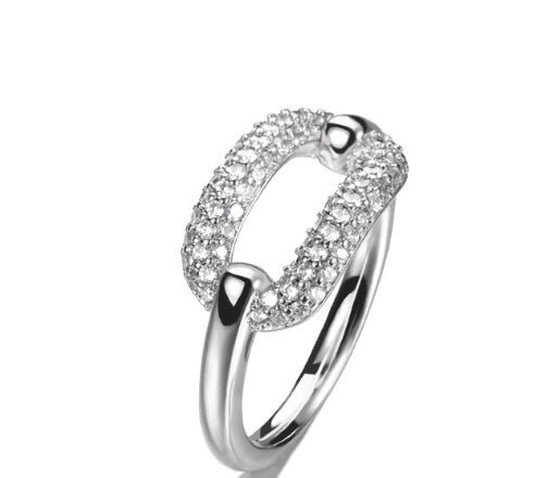 Geometric Arc Open Ring in Copper Adjustable Fashion Jewelry Korean Style Elegant Modern Statement for Daily Wear