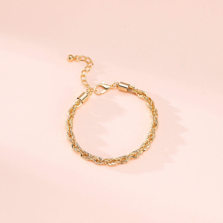 Geometric Alloy Metal Bracelet For Women Fashion Jewelry