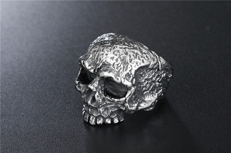 Mens Skull Ring Titanium Steel Band Gothic Biker Ring Punk Rock Jewelry Fashion Accessory Gift Stainless Steel
