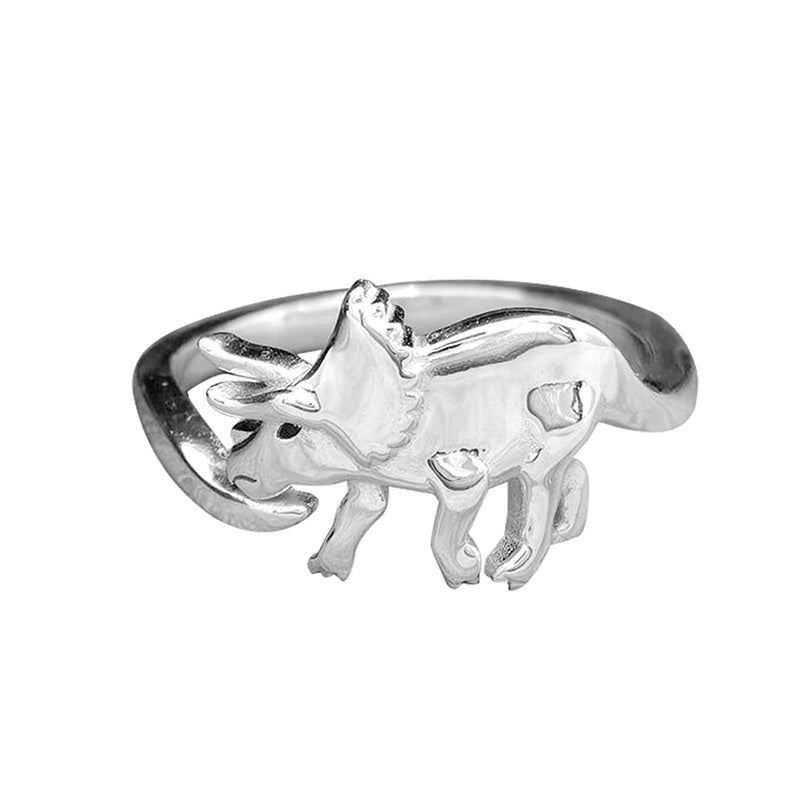 Adjustable Alloy Dinosaur Ring Set Tyrannosaurus And Stegosaurus Open Rings Fashion Jewelry Gift For Women Lovers