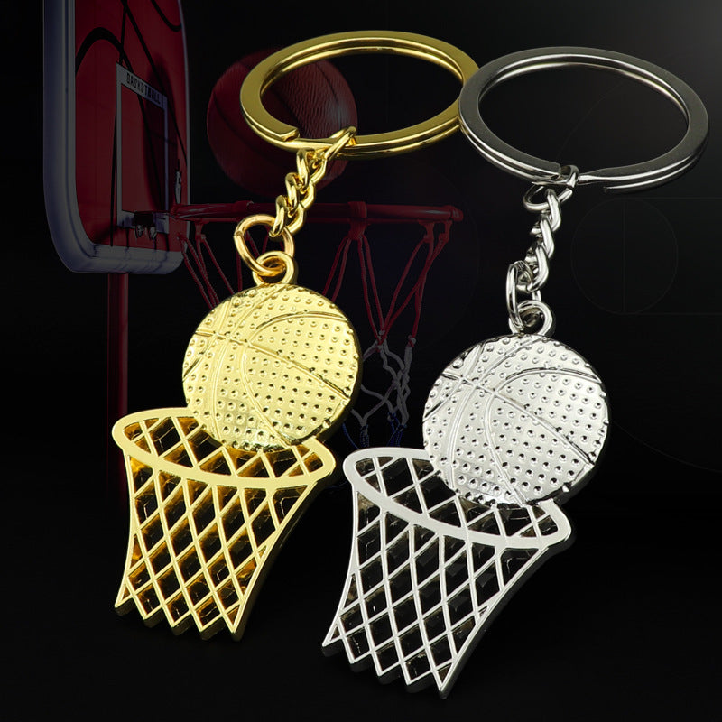 Basketball Net Keychains 3D Alloy Key Chain Unisex Accessory Electroplated Finish Souvenir Gift For Basketball