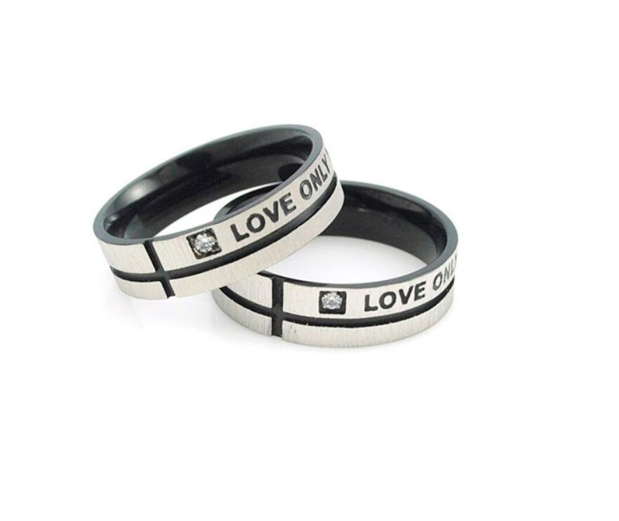 Stainless Steel Rings Set For Wedding Anniversary Engagement Gift High Polished Matching Bands 6mm Width Finish