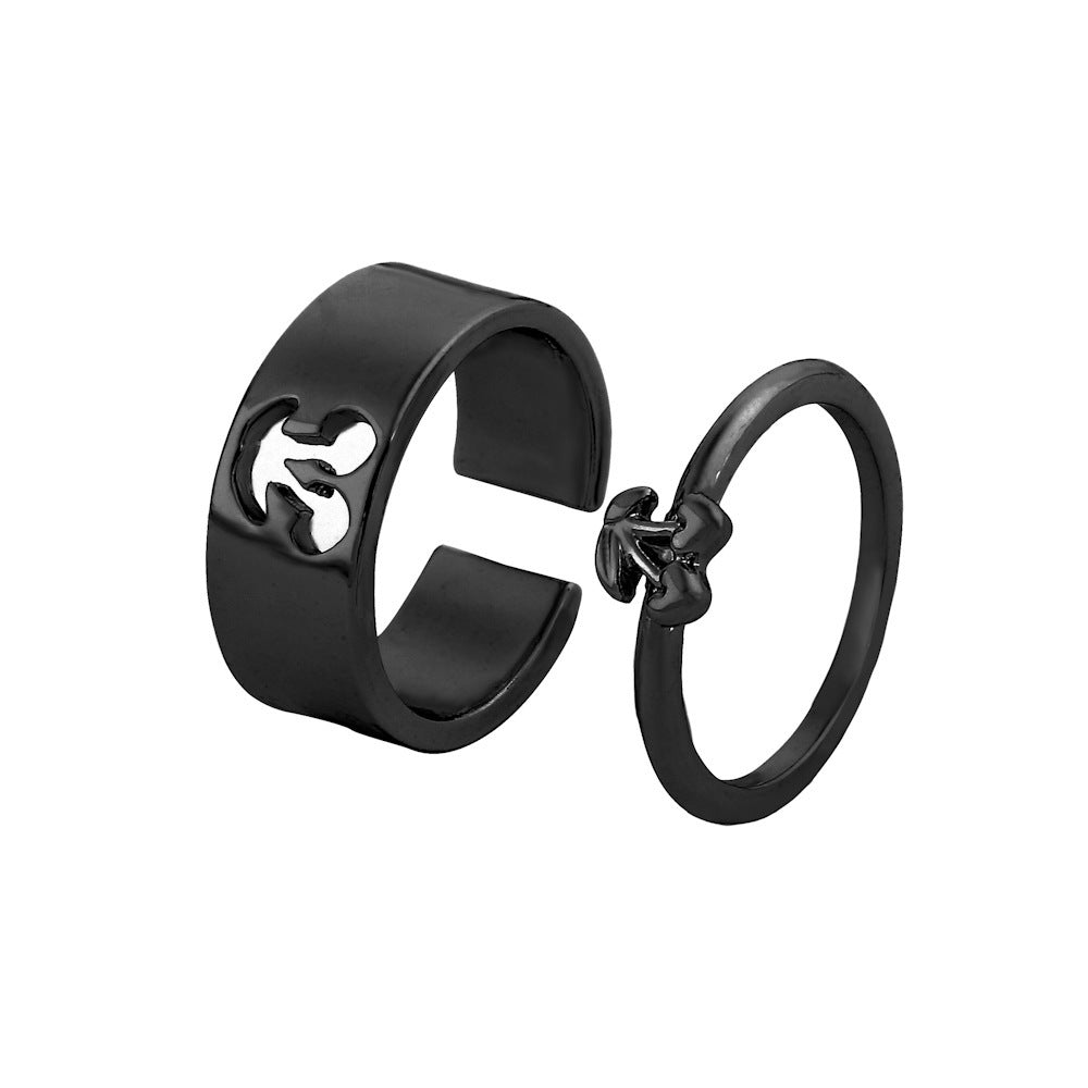 Matching Couple Rings Adjustable Alloy Cherry Rings European Design Unisex Fruit Hollow Rings Anniversary Gift