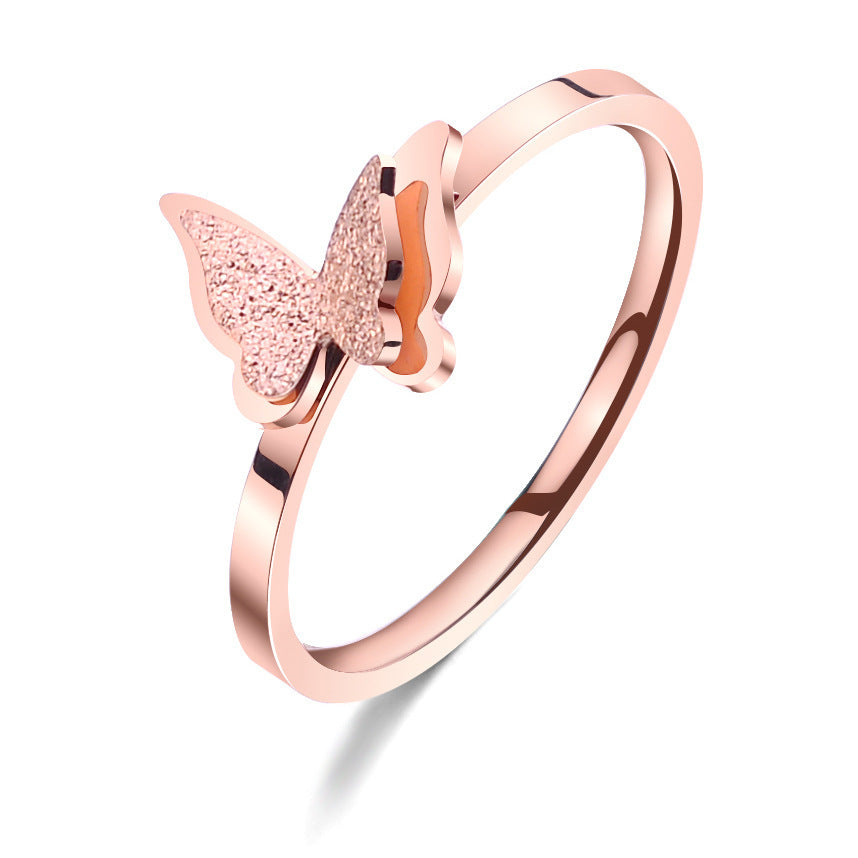 Womens Titanium Steel Ring With Bow Design Fashion Jewelry Elegant Durable Ring For Everyday And Special Occasions