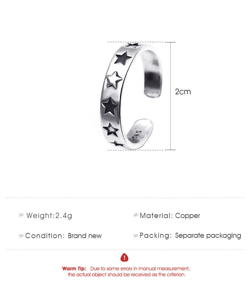 Copper Ring Bracelet For Women Simple Electroplated Ring Fashion Jewelry Retro Styles Korean Inspired Accessory