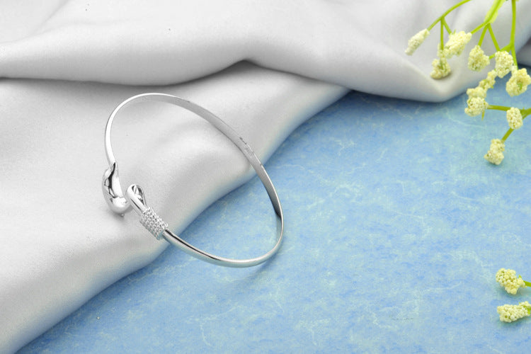 Womens Silver Alloy Bracelet Zodiac Design Electroplated Jewelry Natural Style For Women And Girls Color Silver