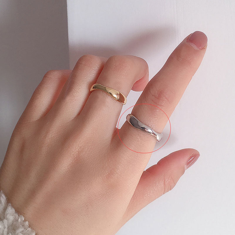 Adjustable Retro Silver Ring Electroplated Wavy Opening Band For Festivals Bulk Packed Gift Fashion Festival Accessory