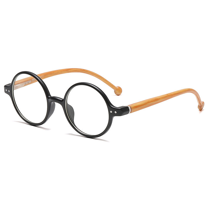 Bamboo Wood Full Frame Reading Glasses With Anti Blue Light Lenses And Anti Fog For Round Face All Day Comfort