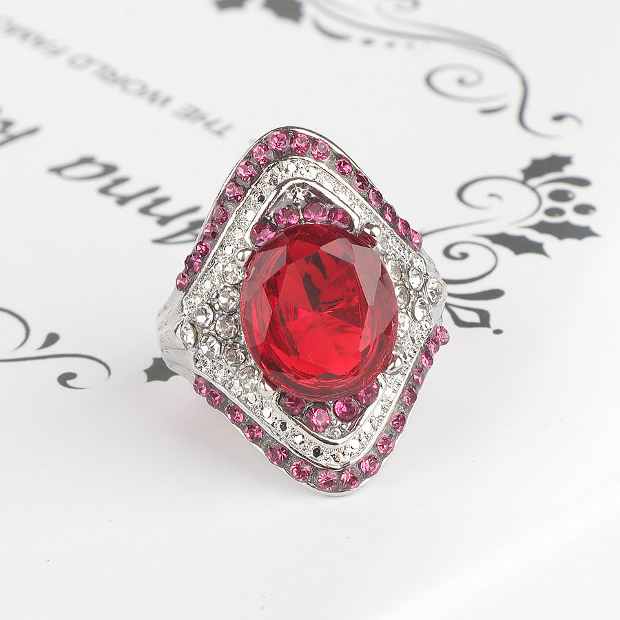 Womens Ruby Ring Size 7 925 Sterling Silver Elegant Design with Sparkling Red Gemstone Jewelry Elegant Everyday Jewelry
