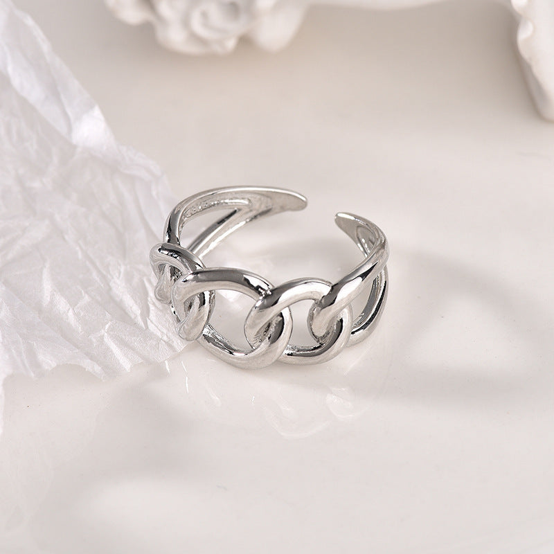 Adjustable Alloy Ring For Women Exaggerated Gold Jewelry