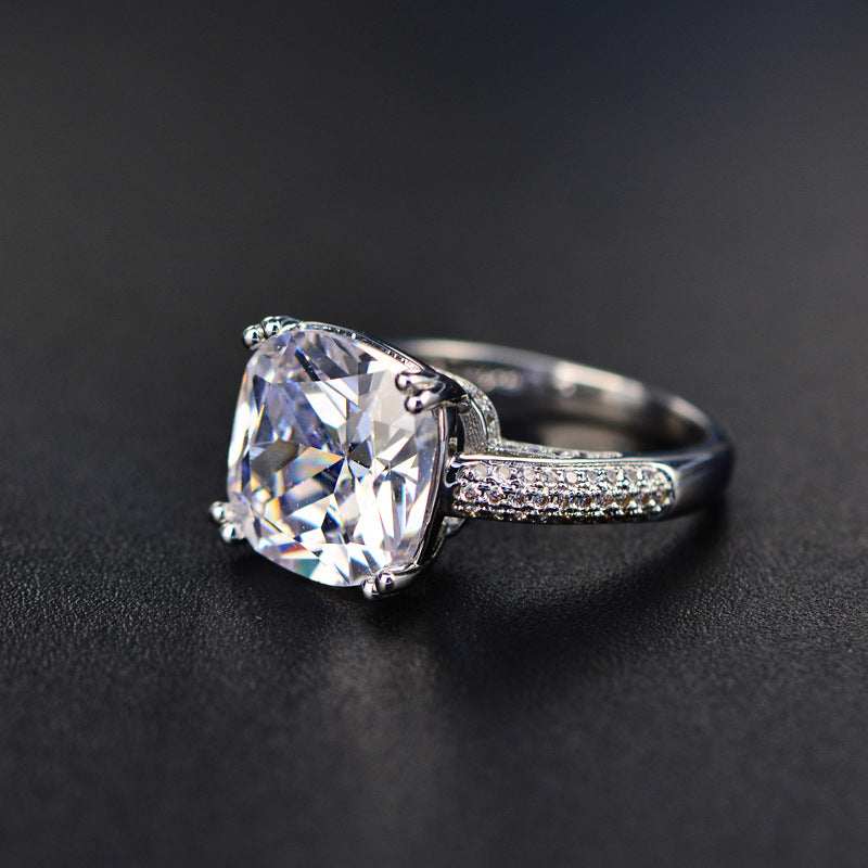 Womens Round Copper Plated Ring With AAA Zircon Mosaic In Yellow Zircon Wedding Band For Her Jewelry Gift Ready