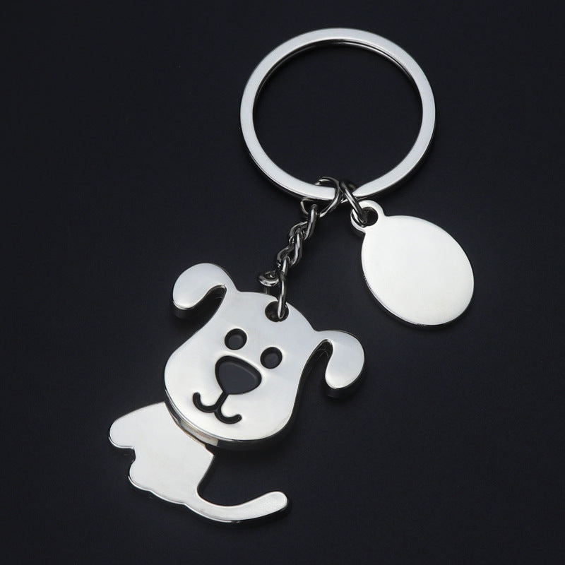 Shaking Head Dog Keychain Car Ornament Zinc Alloy Animal Key Ring Gift For Pet Lovers Festive Decor Pet Lovers