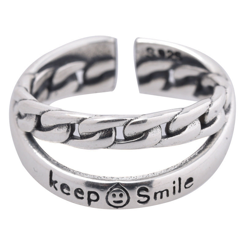 Adjustable Opening Ring Silver Plated Doll Design Korean Inspired Women Jewelry Birthday Gift Elegant Unique Durable