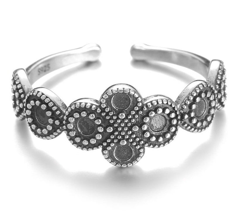 Womens Sterling Silver Turquoise Inlay Ring Geometric Design Unisex 925 Jewelry Everyday Wear Gift For You Now