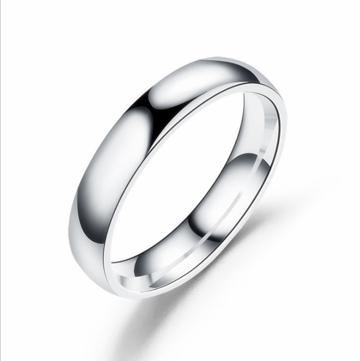 Couple Rings Titanium Steel Alloy Matching Bands 4mm Width Durable Promise Rings Anniversary Wedding Gift Ready
