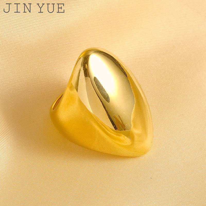 Stainless Steel Super Large Exaggerated And Personalized Geometric Irregular Smooth Section