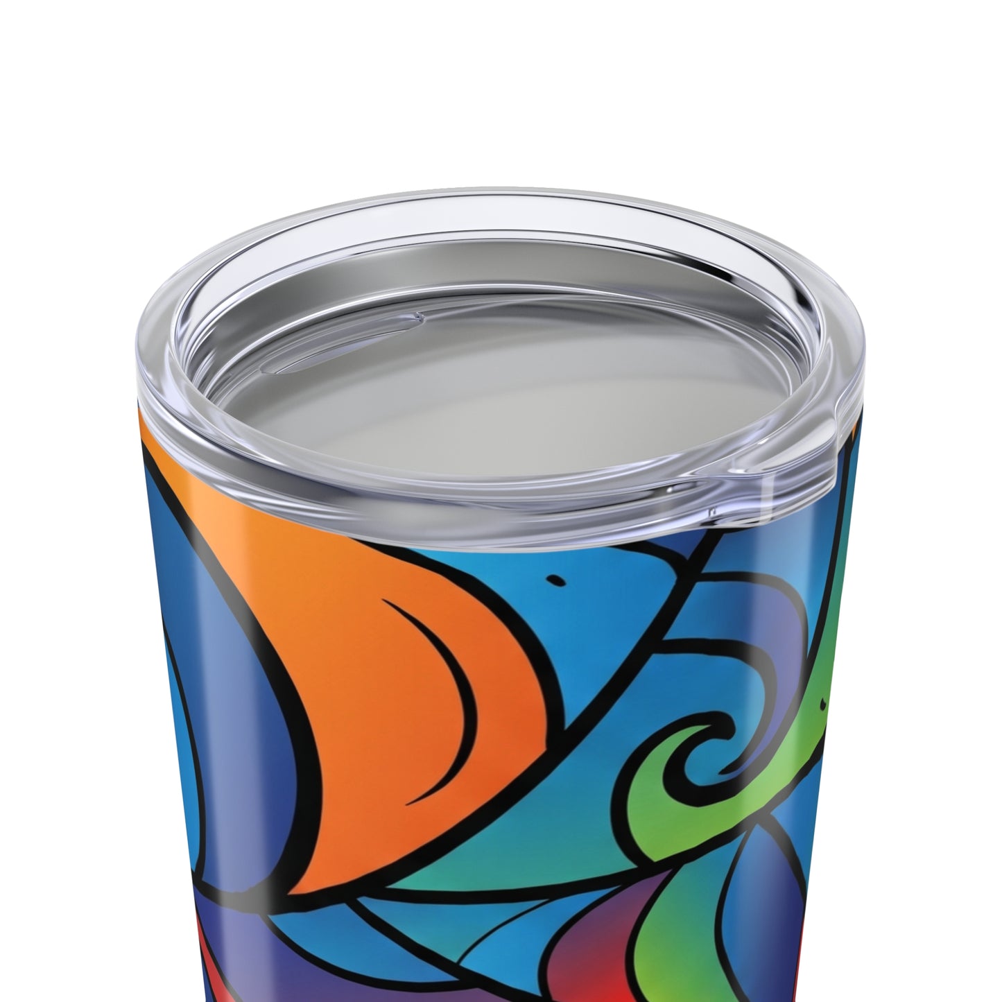 20oz Stainless Steel Tumbler With Printed Graphics Double Wall Vacuum Insulated Leak Proof Hot Cold Travel Coffee