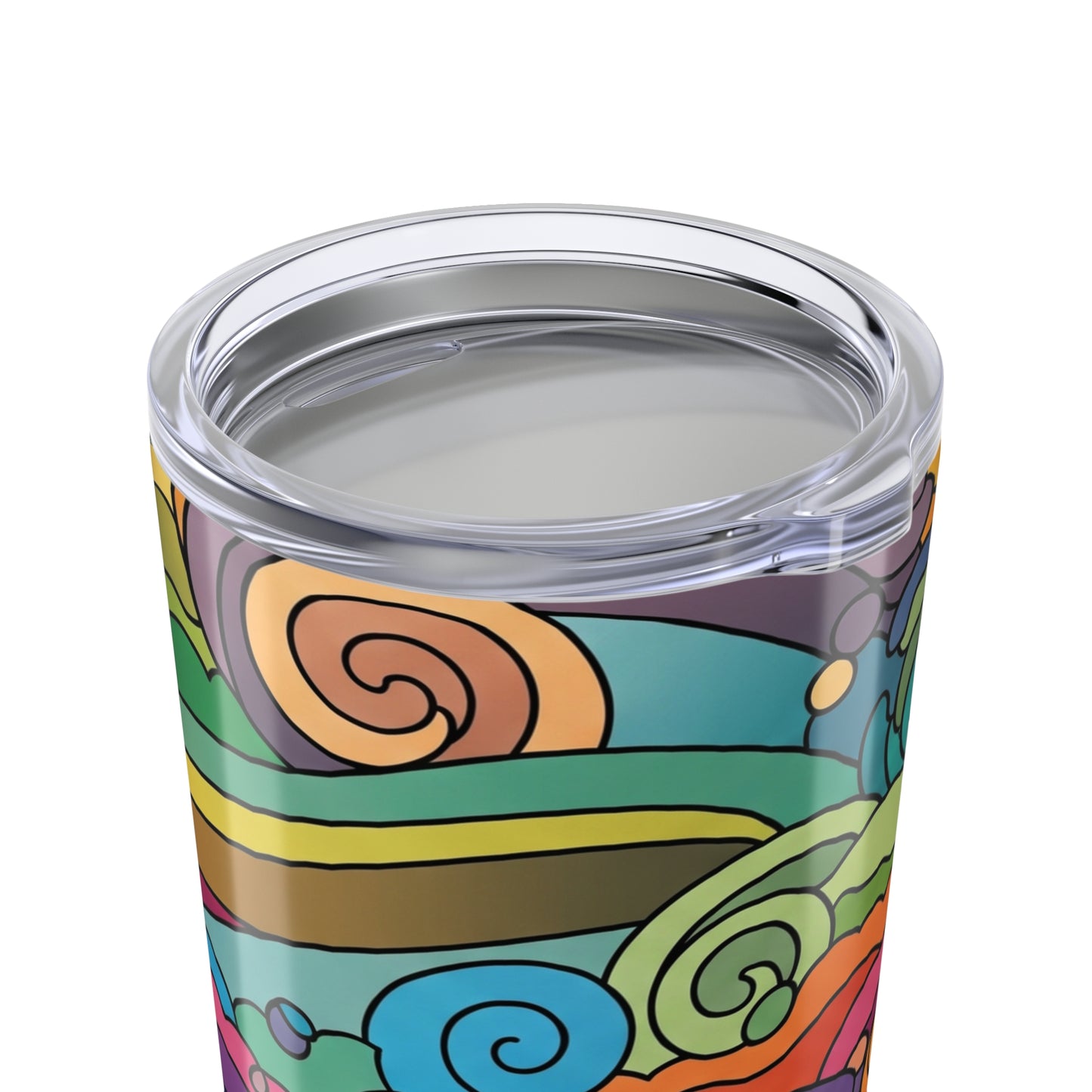 20oz Stainless Steel Tumbler With Printed Design Double Wall Vacuum Insulation Spill Resistant Hot Cold Daily Use