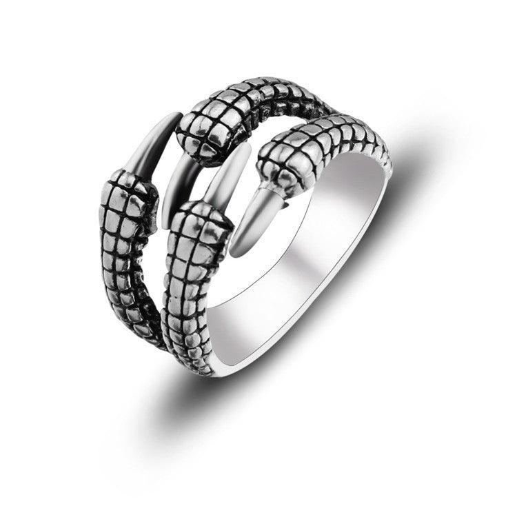 Mens Titanium Steel Eagle Claw Ring European American Gothic Biker Electroplated Devil Claw Jewelry Style Gear