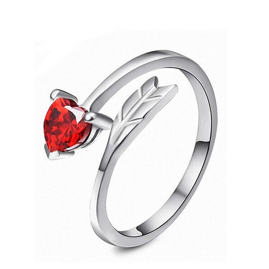 925 Sterling Silver Couple Rings Cupid Arrow Design Matching Bands Adjustable Opening Unisex For Heart Jewelry