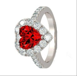 Womens Love Ring Brass White Steel Plated Promise Jewelry Gift For Her Anniversary European Design Inspired Today