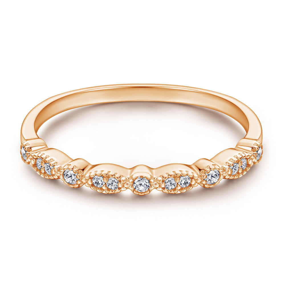 Womens Sterling Silver Rings Set Drop Shape Design European American Inspired Fashion Jewelry For Women Lineup