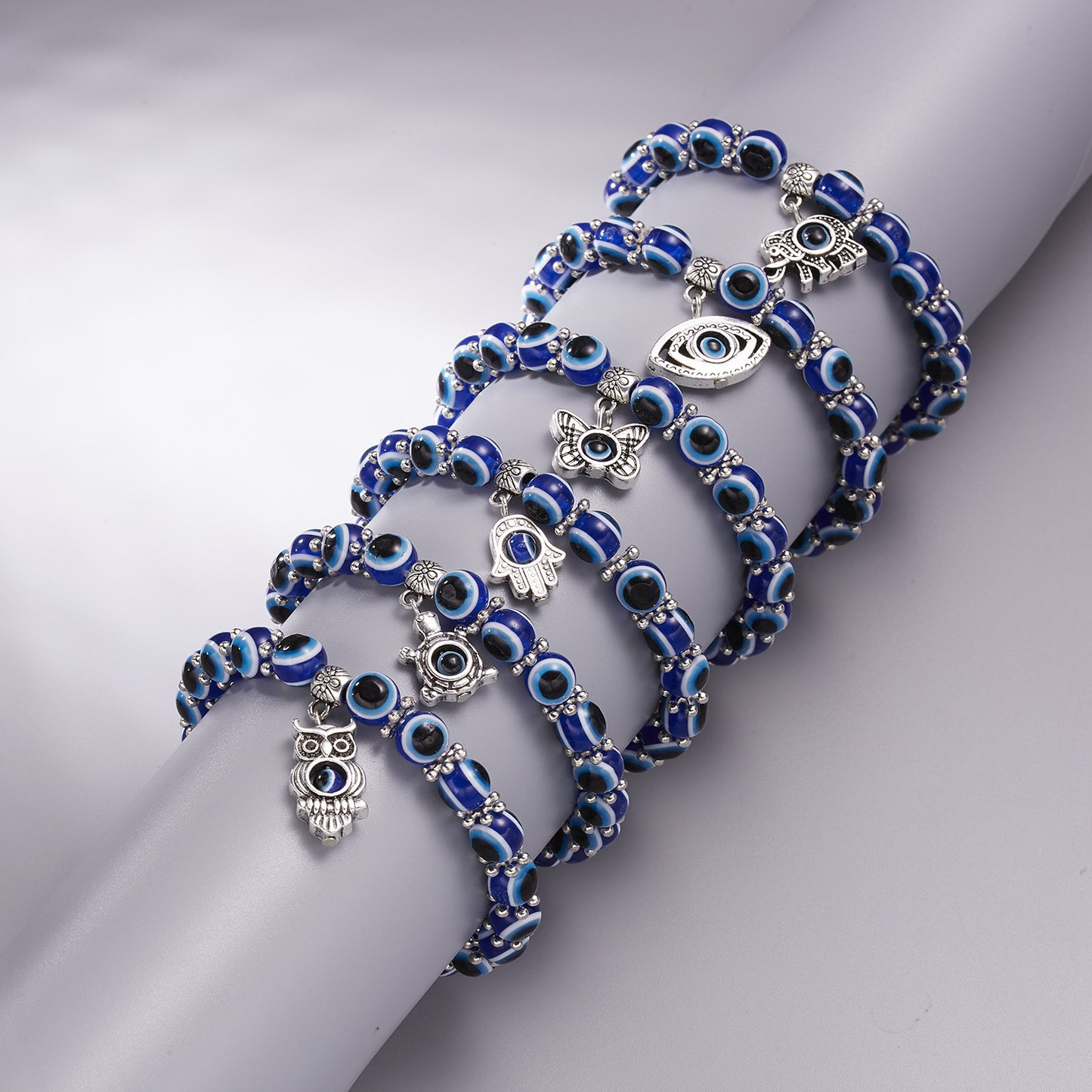 Handmade Personalized Wishing Bracelet Adjustable Alloy Resin Elastic Rope Friendship Charm Bracelet For Women