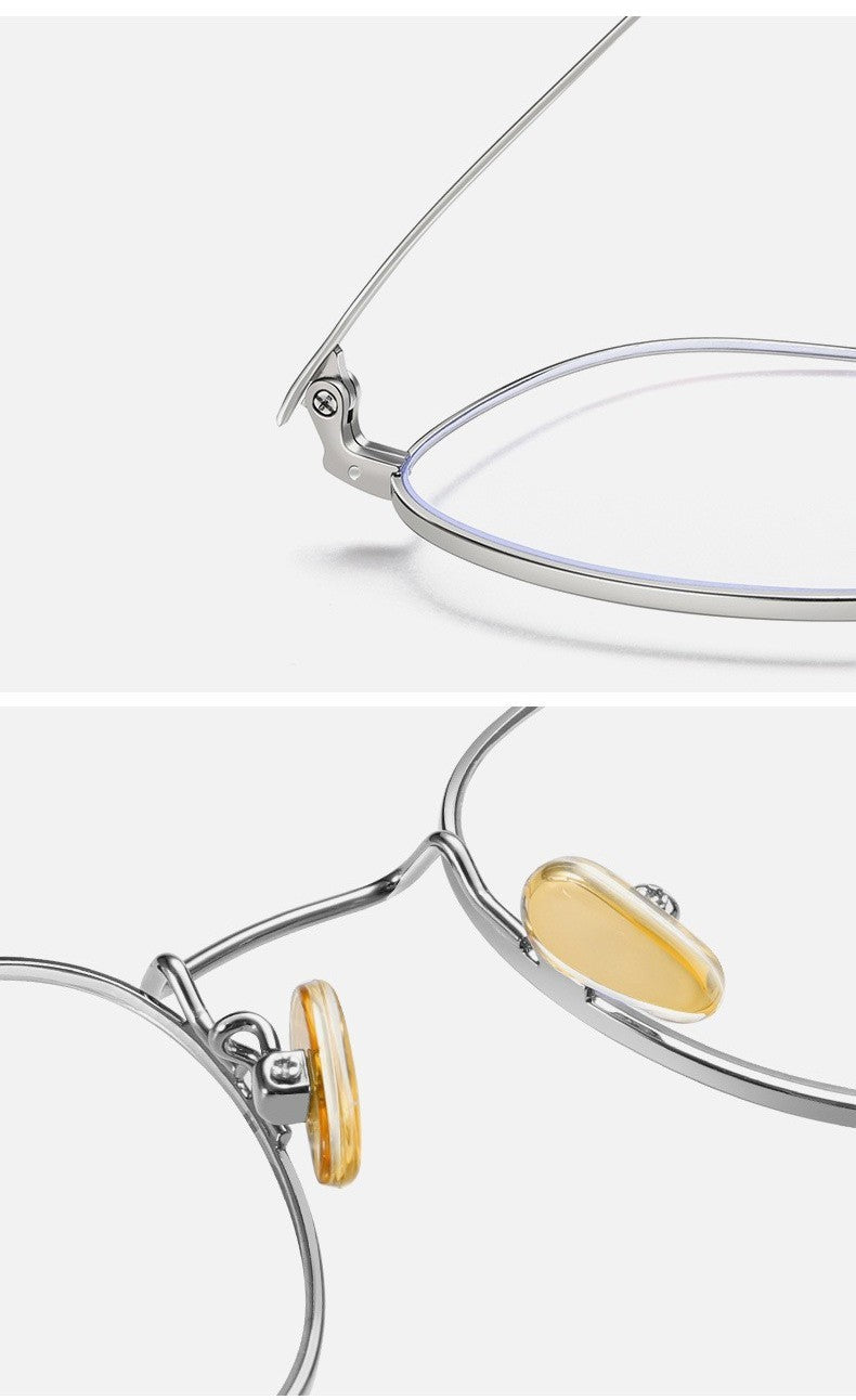 Metal Frame Anti Blue Light Glasses For Computer Eyewear