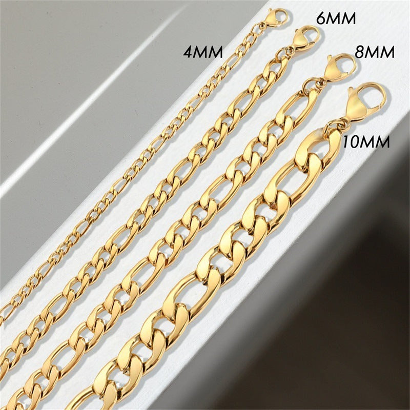 Womens Stainless Steel Bracelet Electroplated Chain Jewelry