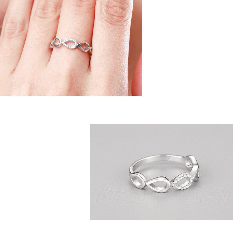 Womens Sterling Silver Ring Gold Plated Hollow Drop Design With Manmade Gemstones Fashion Jewelry US 5 6 7 8 9