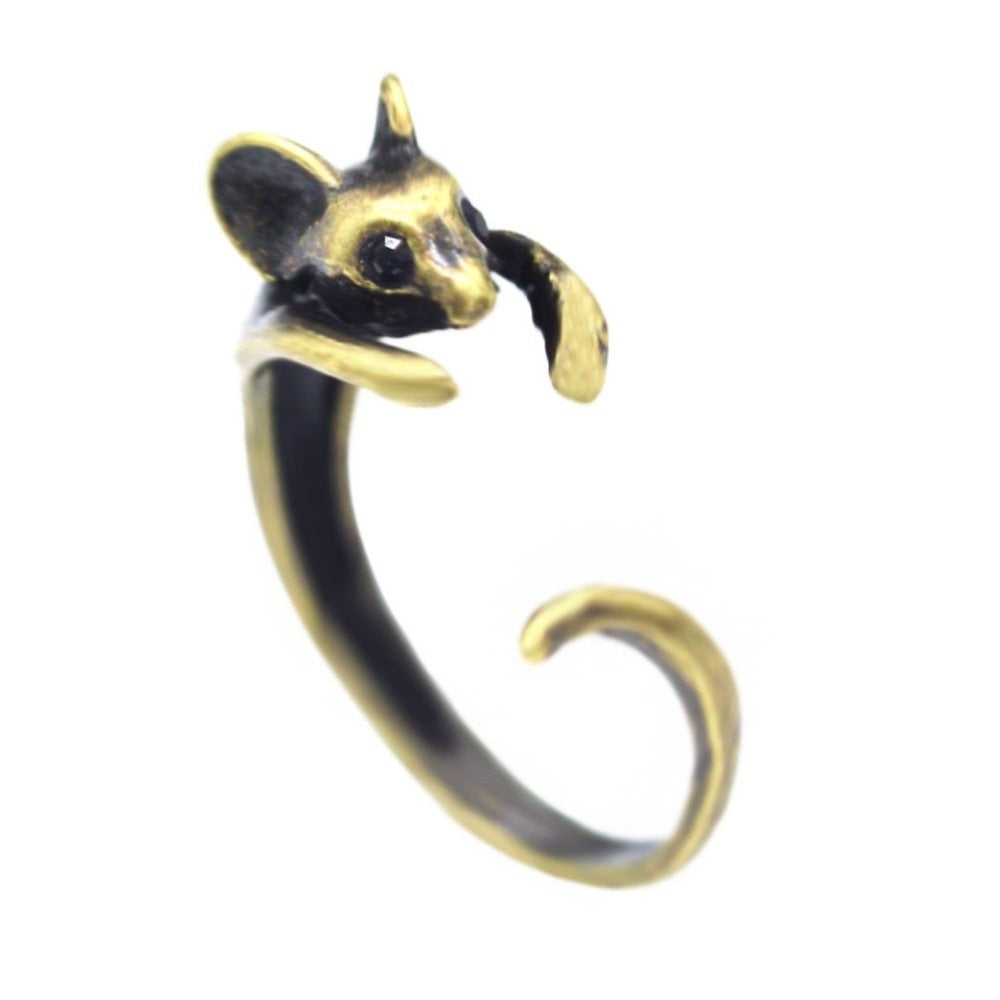 Adjustable Alloy Rat Ring Geometric Animal Jewelry Silver Or Gold Finish Ideal Gift For Everyday Wear And Style