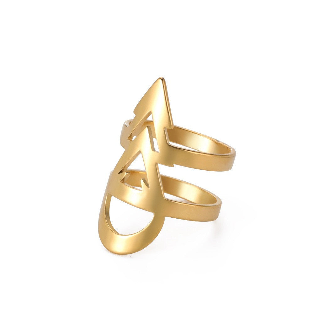 Arrow Ring Stainless Steel Unisex Jewelry Silver Rose Gold